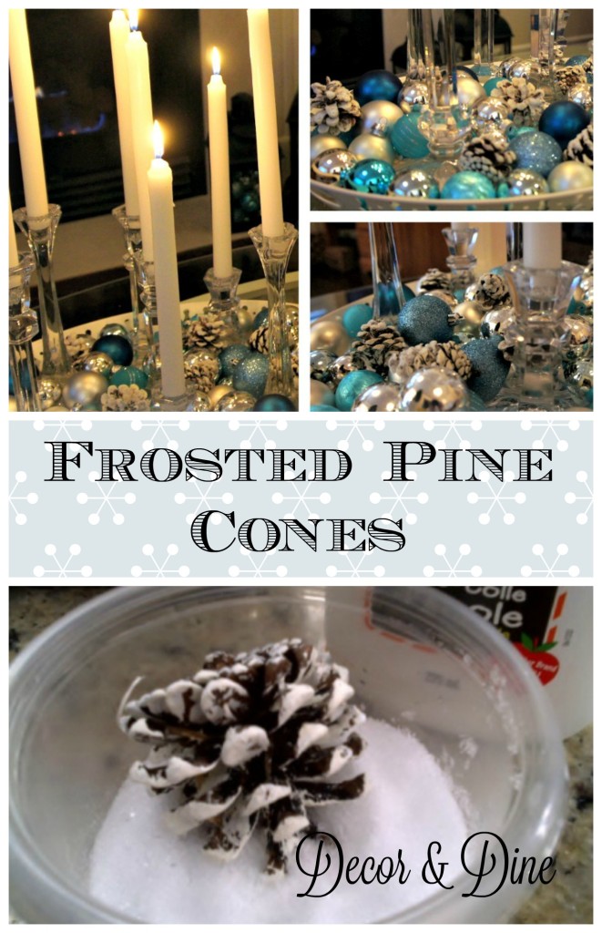 DIY Frosted Pinecones 