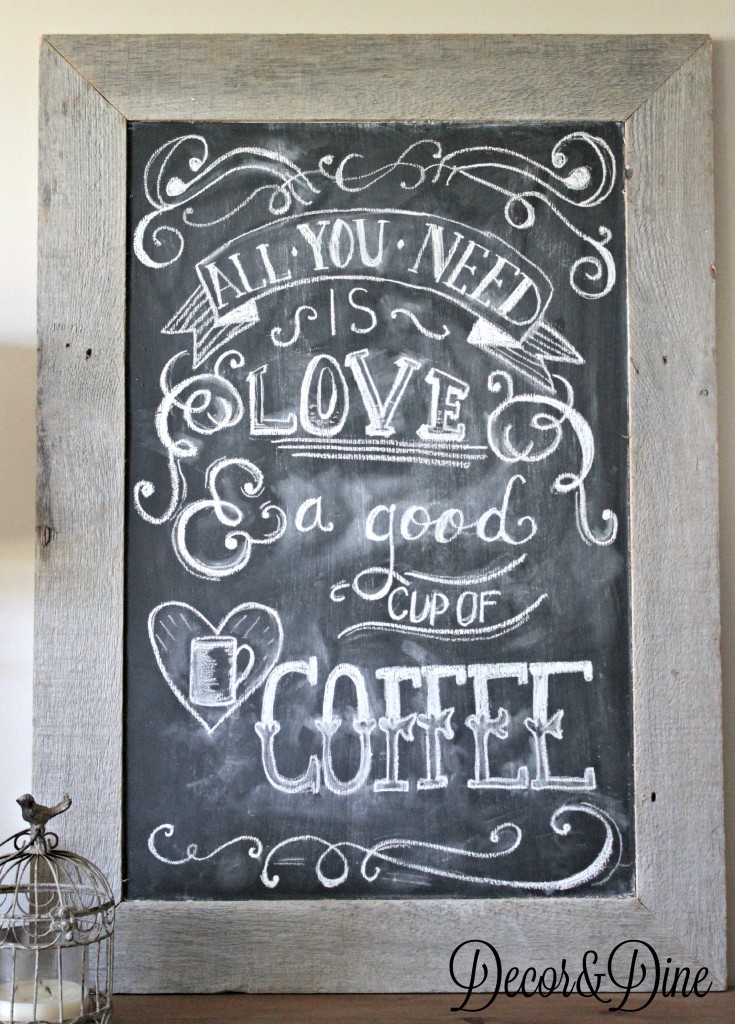 DIY barn wood blackboard