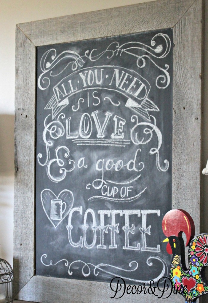 DIY barn wood blackboard