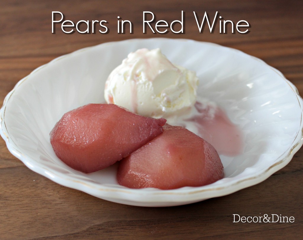 pears in wine