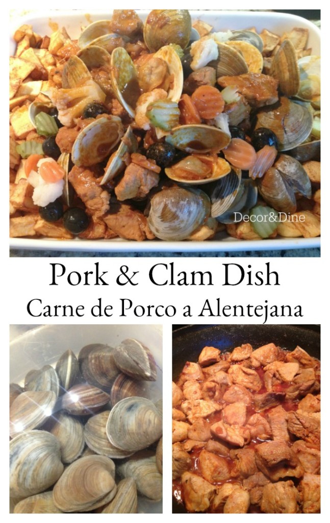 pork and clam dish, carne de porco a alenejana 