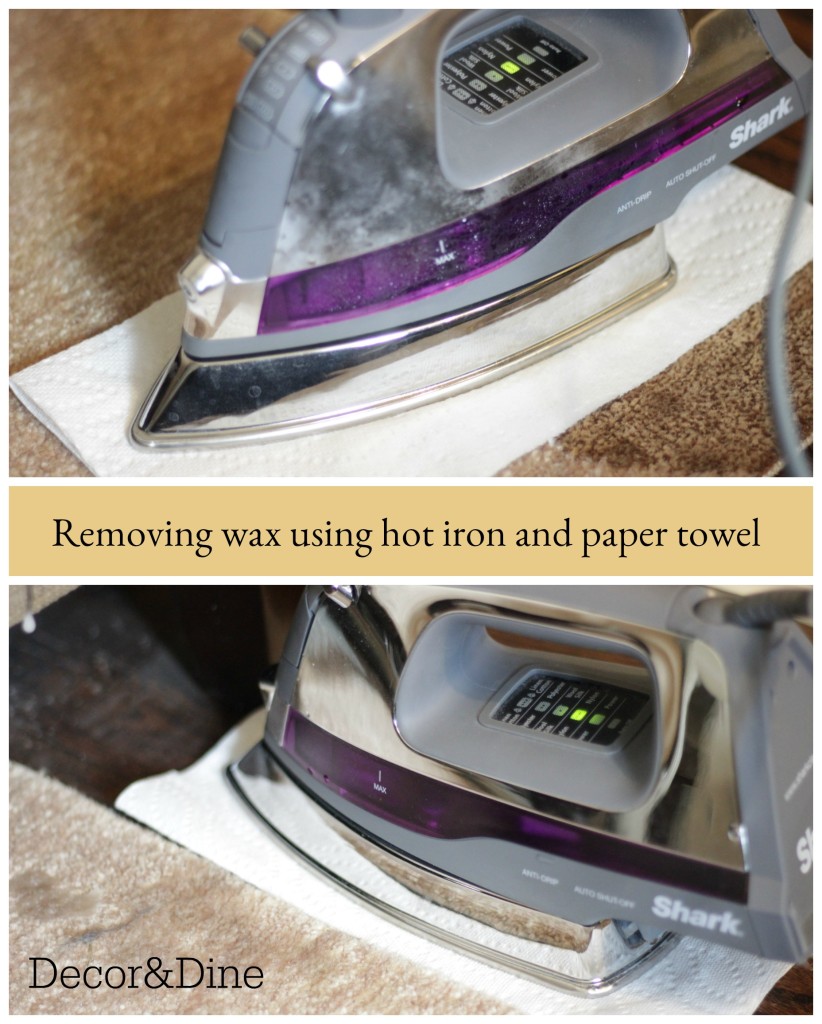 removing wax from floor and rug 