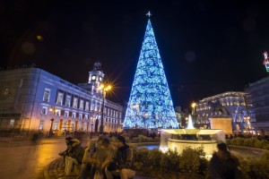 Christmas tree.Madrid Spain