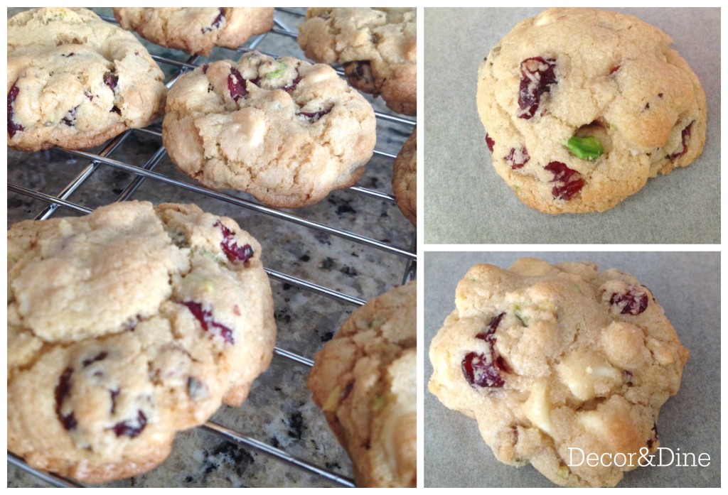 White Chocolate Cranberry Pistachio Cookies 