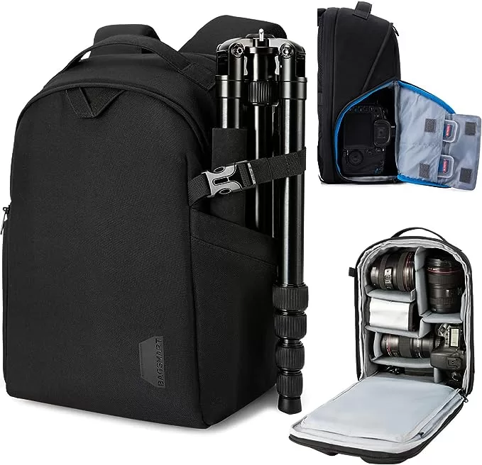 Camera backpack with anti-theft compartments