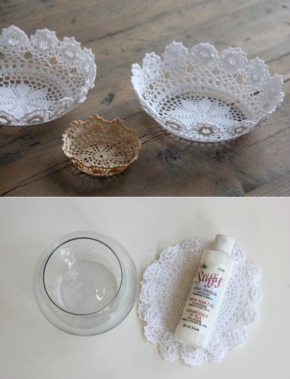 diy doily bowls