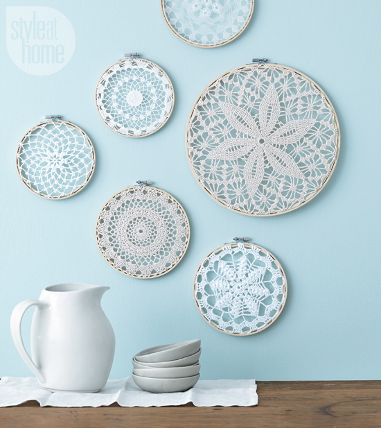 Style at home doilies wall art