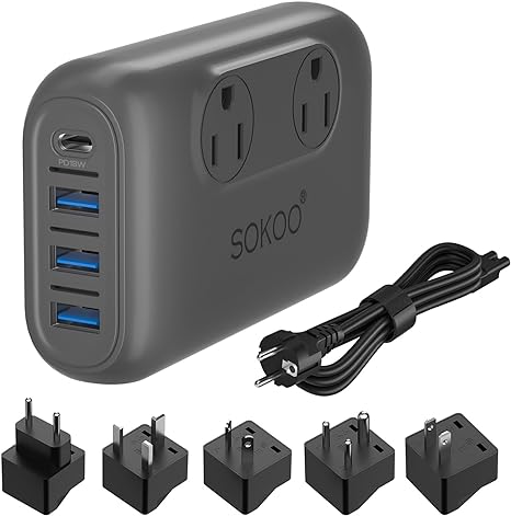 International Travel Adapter with USB ports