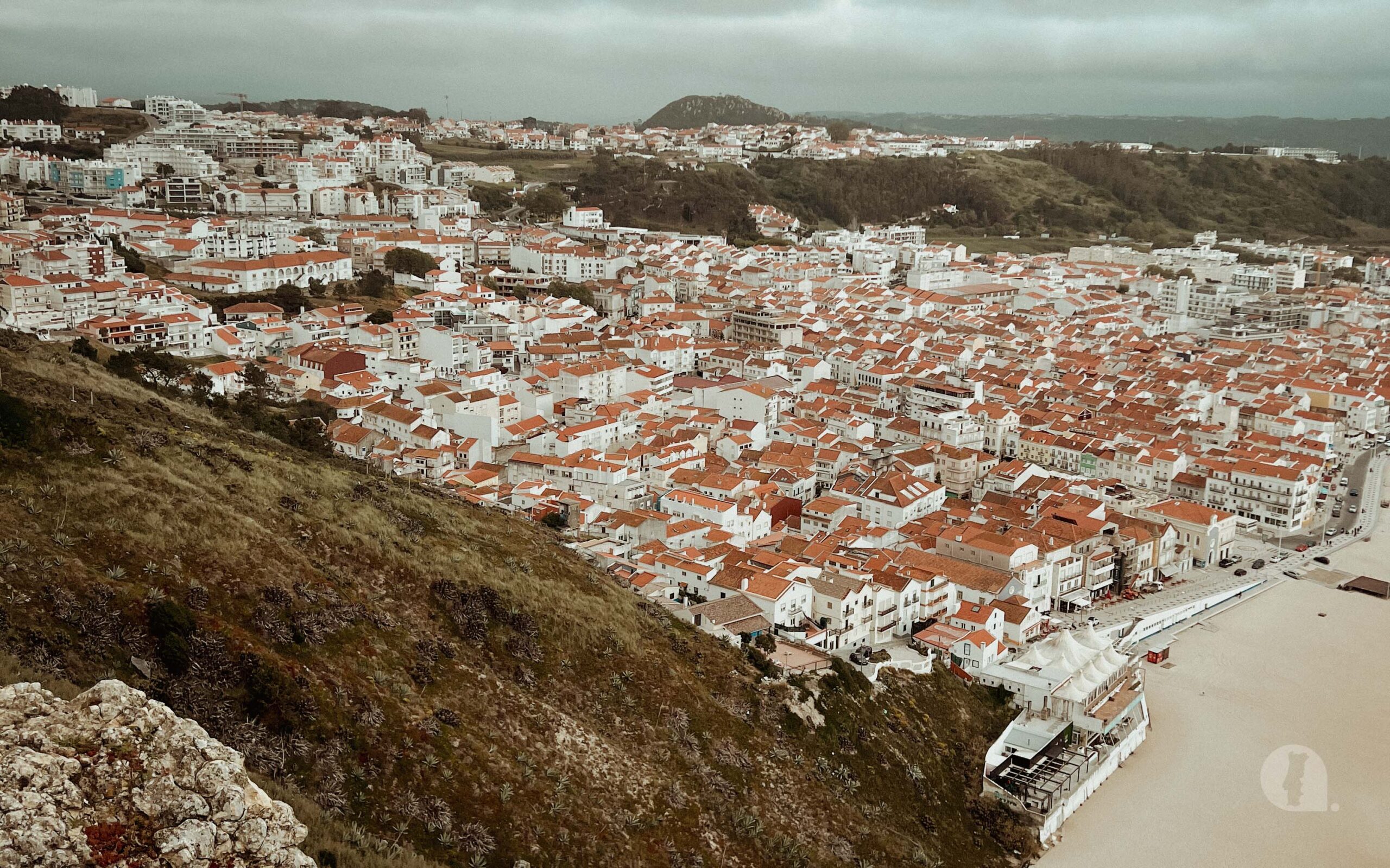 White Houses with Orange Roofs