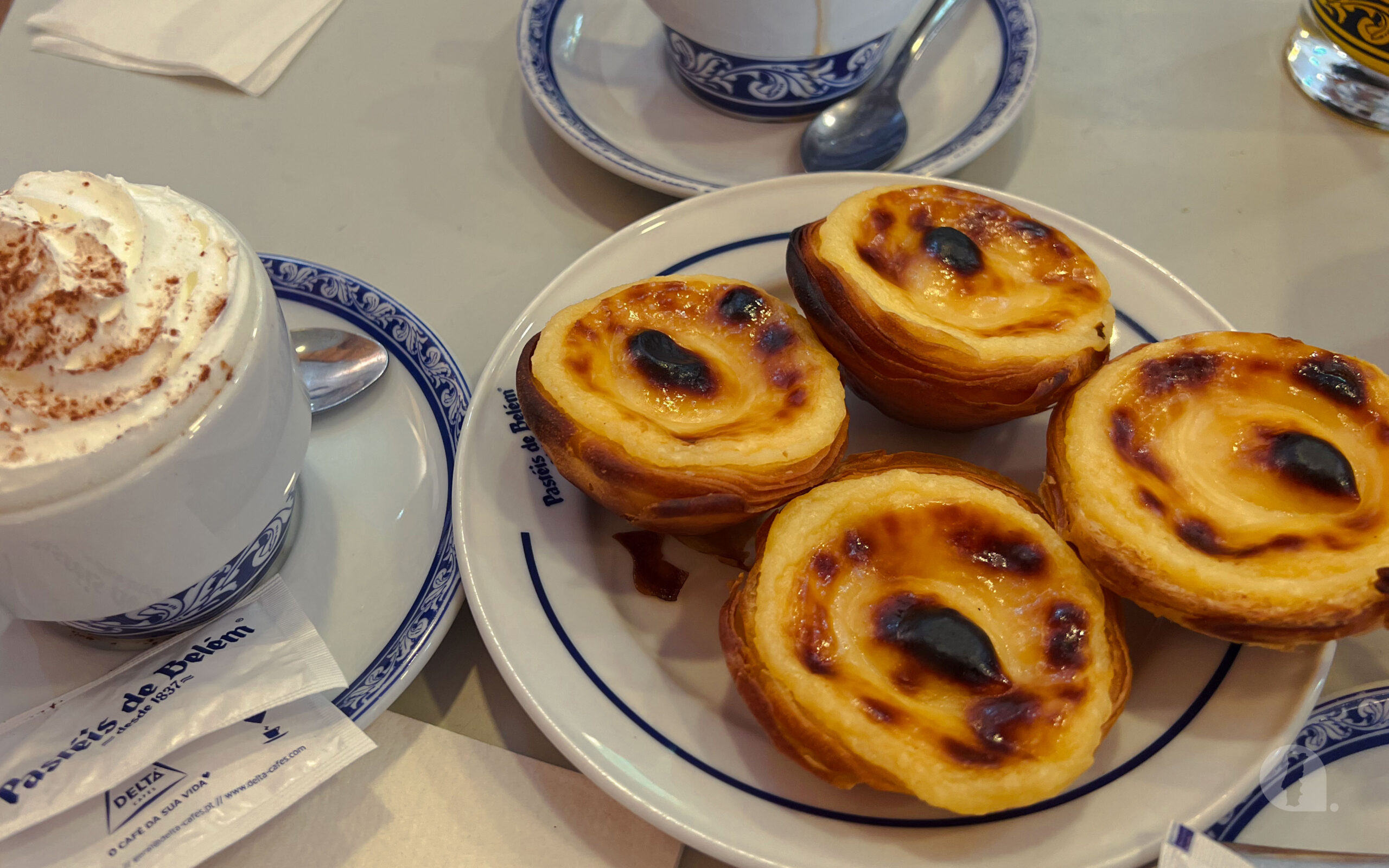 Pasteis de Nata and a Cappuccino 