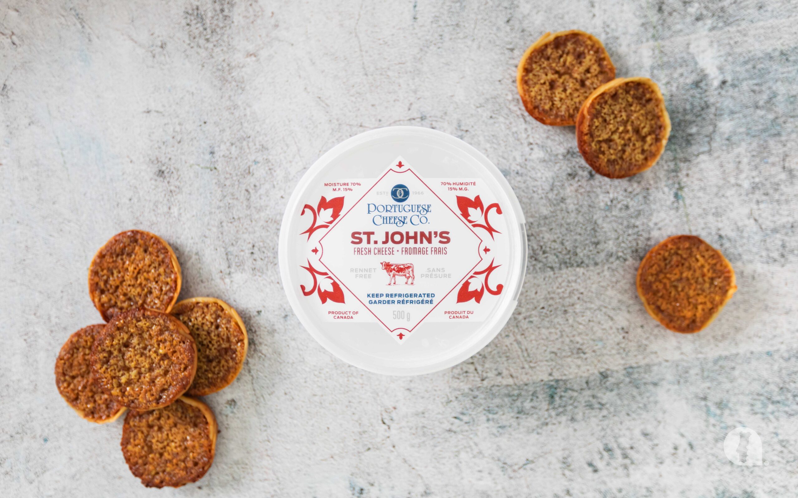 Portuguese Cheese Company's St. John's fresh cheese and Queijadas de Sintra.